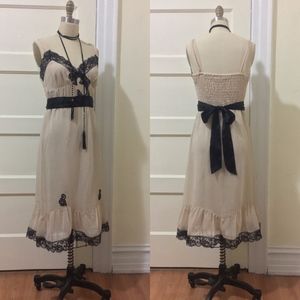 Blush and Black Slip Dress